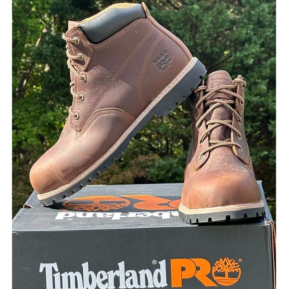 NEW Timberland Brown Pro Gritstone 6" Soft Toe Work Boot - Size 12